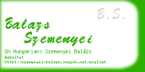 balazs szemenyei business card